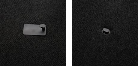 Screw & Hook car mat retention system
