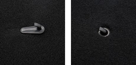 Screw & Hook car mat retention system