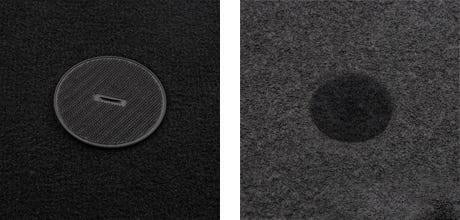 Velcro Pad car mat retention system