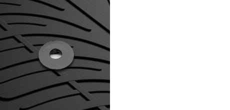 Button Lock car mat retention system